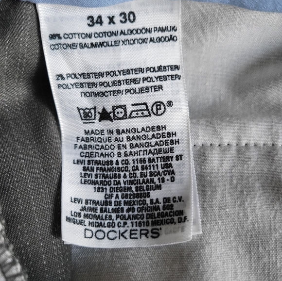 Dockers Signature Khakis GREY 34-30 - Picture 3 of 6